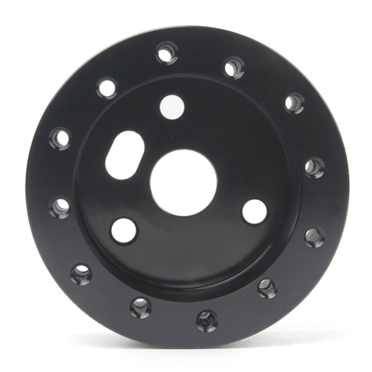Car Hub for 6-Hole to 3-Hole Steering Wheel Adapter Boss Kit Steering Wheel Spacer Bolts, Adapter (Black), Adapter (Silver)