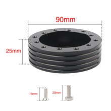 Load image into Gallery viewer, Car Hub for 6-Hole to 3-Hole Steering Wheel Adapter Boss Kit Steering Wheel Spacer Bolts, Adapter (Black), Adapter (Silver)
