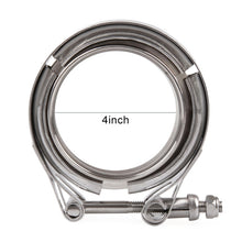 Load image into Gallery viewer, 4 inch Car Turbo Exhaust Downpipe V-Band Clamp Stainless Steel 304 Flange Clamp, 4 inch V-Band Clamp