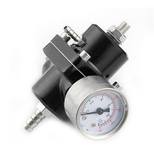 Load image into Gallery viewer, 0-140PSI Universal Car Fuel Pressure Regulator with Gauge Adjustable Oil Pressure Regulator, 0-140PSI