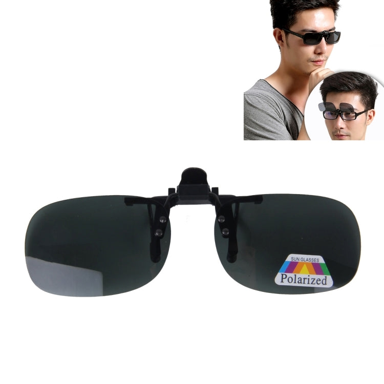 Polarized Clip-on Flip Up Plastic Clip Sunglasses Lenses Glasses Unbreakable Driving Fishing Outdoor Sport