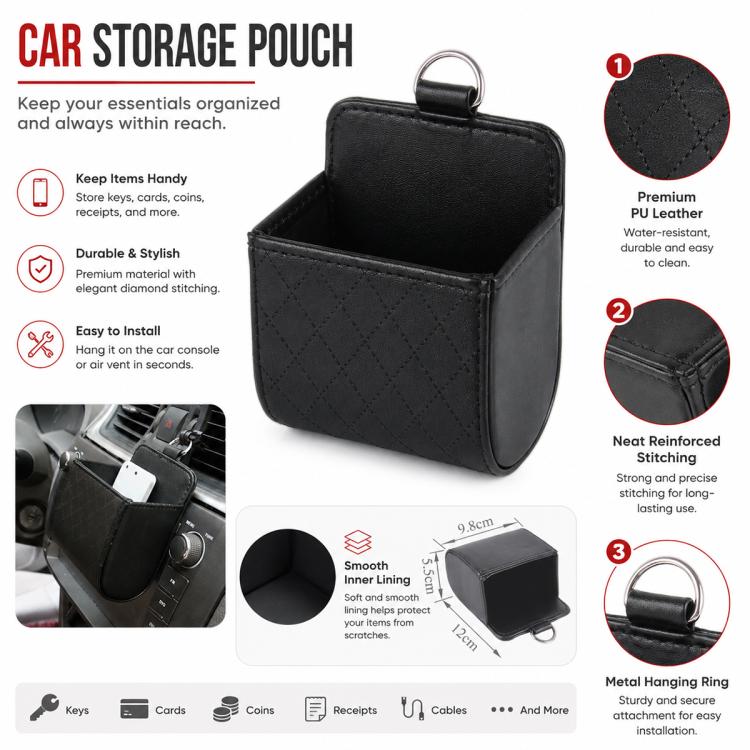 Car Air Vent Mobile Cellphone Pocket Bag Pouch Box Storage Organizer Carrying Case