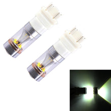 Load image into Gallery viewer, 2 PCS T25/3157 Dual Wires 2300 LM 6000K 30W White Light 6 LED CREE Canbus Car Brake Light Bulb, DC 12V, T25