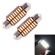 Load image into Gallery viewer, 2 PCS DC 12V 3W 36MM Bicuspid Car Door Lamps Registration Mark light Dashboard Dome Door Lights LED Reading Lamp with 16 LED SMD 3014 Lights White, 36MM