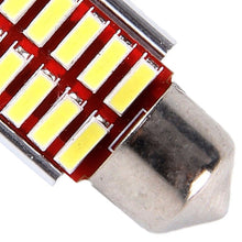 Load image into Gallery viewer, 2 PCS DC 12V 3W 36MM Bicuspid Car Door Lamps Registration Mark light Dashboard Dome Door Lights LED Reading Lamp with 16 LED SMD 3014 Lights White, 36MM