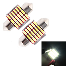 Load image into Gallery viewer, 2 PCS DC 12V 3W 31MM Bicuspid Car Door Lamps Registration Mark light Dashboard Dome Door Lights LED Reading Lamp with 18 LED SMD 3014 Lights White, 31MM