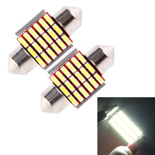 Load image into Gallery viewer, 2 PCS DC 12V 6W 41MM Bicuspid Car Door Lamps Registration Mark light Dashboard Dome Door Lights LED Reading Lamp with 33 LED SMD 3014 Lights White, 41MM