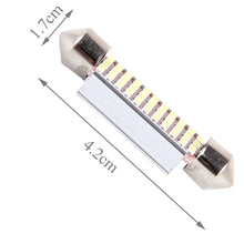 Load image into Gallery viewer, 2 PCS DC 12V 6W 41MM Bicuspid Car Door Lamps Registration Mark light Dashboard Dome Door Lights LED Reading Lamp with 33 LED SMD 3014 Lights White, 41MM