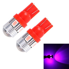 Load image into Gallery viewer, 2 PCS T10 3W 6 LED SMD 5630 Pink Light Clearance Light.DC 12V., 6 LED SMD 5630