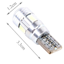 Load image into Gallery viewer, 2PCS T10 3W Ice Blue Light 6 SMD 5630 LED Error-Free Canbus Car Clearance Lights Lamp, DC 12V, 6 SMD 5630 LEDs