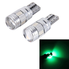 Load image into Gallery viewer, 2PCS T10 3W 6 SMD 5630 LED Error-Free Canbus Car Clearance Lights Lamp, DC 12V, 6 SMD 5630 LEDs/White Light, 6 SMD 5630 LEDs/Pink Light, 6 SMD 5630 LEDs/Green Light