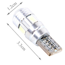 Load image into Gallery viewer, 2PCS T10 3W 6 SMD 5630 LED Error-Free Canbus Car Clearance Lights Lamp, DC 12V, 6 SMD 5630 LEDs/White Light, 6 SMD 5630 LEDs/Pink Light, 6 SMD 5630 LEDs/Green Light