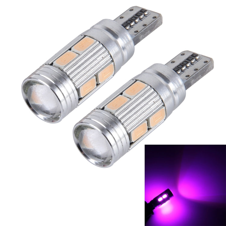2 PCS T10 6W 10 SMD 5630 LED Error-Free Canbus Car Clearance Lights Lamp, DC 12V, 5630-10smd LED, 10 SMD 5630 LEDs, T10+6W Green Light