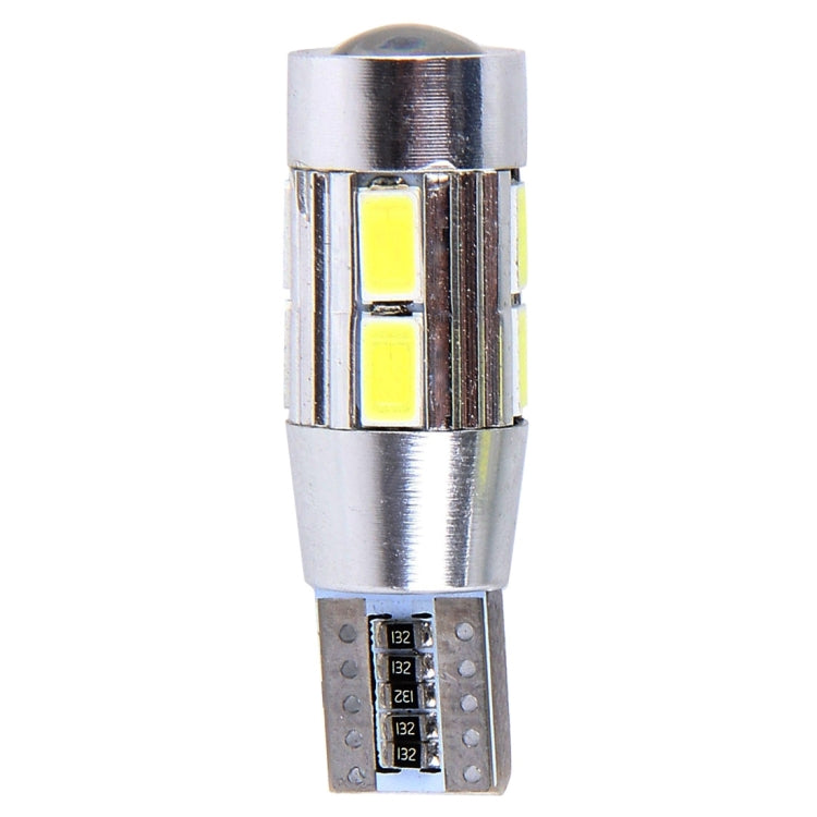 2 PCS T10 6W 10 SMD 5630 LED Error-Free Canbus Car Clearance Lights Lamp, DC 12V, 5630-10smd LED, 10 SMD 5630 LEDs, T10+6W Green Light
