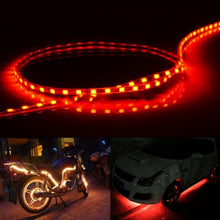 Load image into Gallery viewer, 5 PCS 45 LED 3528 SMD Waterproof Flexible Car Strip Light for Car Decoration, DC 12V, Length: 90cm, 90cm+red, 90cm+white, 90cm+yellow, 90cm+pink, 90cm+green, 90cm+ice blue, 90cm+blue