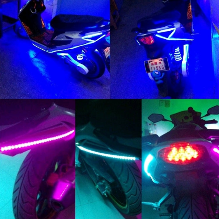 5 PCS Flow Style 45 LED 3528 SMD Waterproof Flexible Car Strip Light for Car Decoration, DC 12V, Length: 90cm, 90cm Red, 90cm White, 90cm Yellow, 90cm Blue, 90cm Pink, 90cm Green, 90cm Ice blue