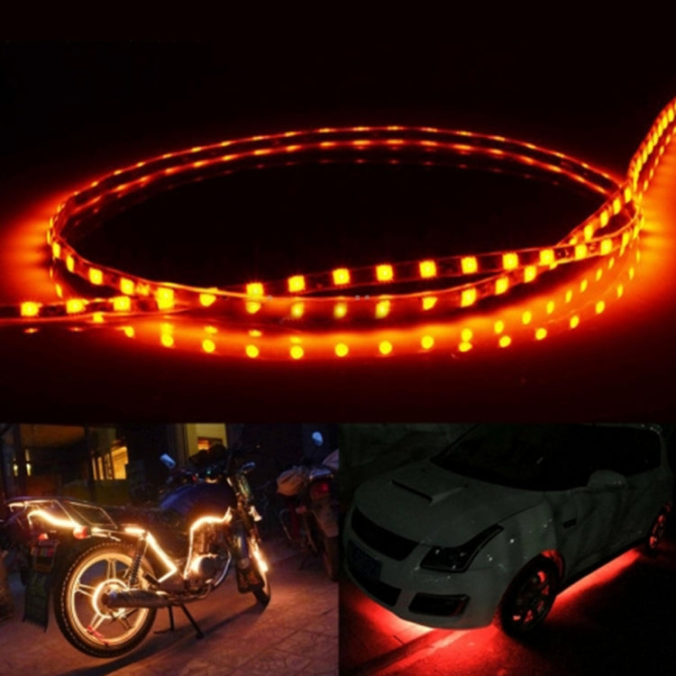 5 PCS Flow Style 45 LED 3528 SMD Waterproof Flexible Car Strip Light for Car Decoration, DC 12V, Length: 90cm, 90cm Red, 90cm White, 90cm Yellow, 90cm Blue, 90cm Pink, 90cm Green, 90cm Ice blue