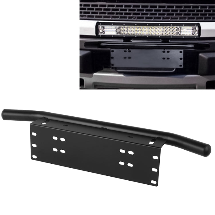 Universal License Plate Bumper Frame for Off-Road Jeep LED Work Light Bar Mounting Bracket with Front Bucket, Universal License Plate Bumper Fram, Universal License Plate Bumper Frame