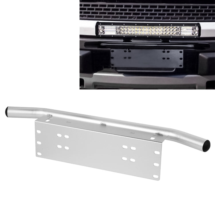 Universal License Plate Bumper Frame for Off-Road Jeep LED Work Light Bar Mounting Bracket with Front Bucket, Universal License Plate Bumper Fram, Universal License Plate Bumper Frame