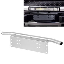 Load image into Gallery viewer, Universal License Plate Bumper Frame for Off-Road Jeep LED Work Light Bar Mounting Bracket with Front Bucket, Universal License Plate Bumper Fram, Universal License Plate Bumper Frame