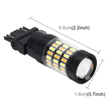 Load image into Gallery viewer, 3157 5W 450LM 60LEDs DC 12V SMD-4014 Car Auto Brake Light Turn Signal Lights Car Source (White Light+Yellow Light), 3157