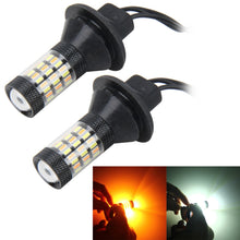 Load image into Gallery viewer, 2 PCS 7440 5W 450LM 60LEDs DC 12V SMD-4014 Car Auto Brake Light Turn Signal Lights Car Source Set(White Light+Yellow Light), Cable Length: 40cm, 7440