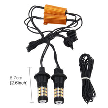 Load image into Gallery viewer, 2 PCS 7440 5W 450LM 60LEDs DC 12V SMD-4014 Car Auto Brake Light Turn Signal Lights Car Source Set(White Light+Yellow Light), Cable Length: 40cm, 7440