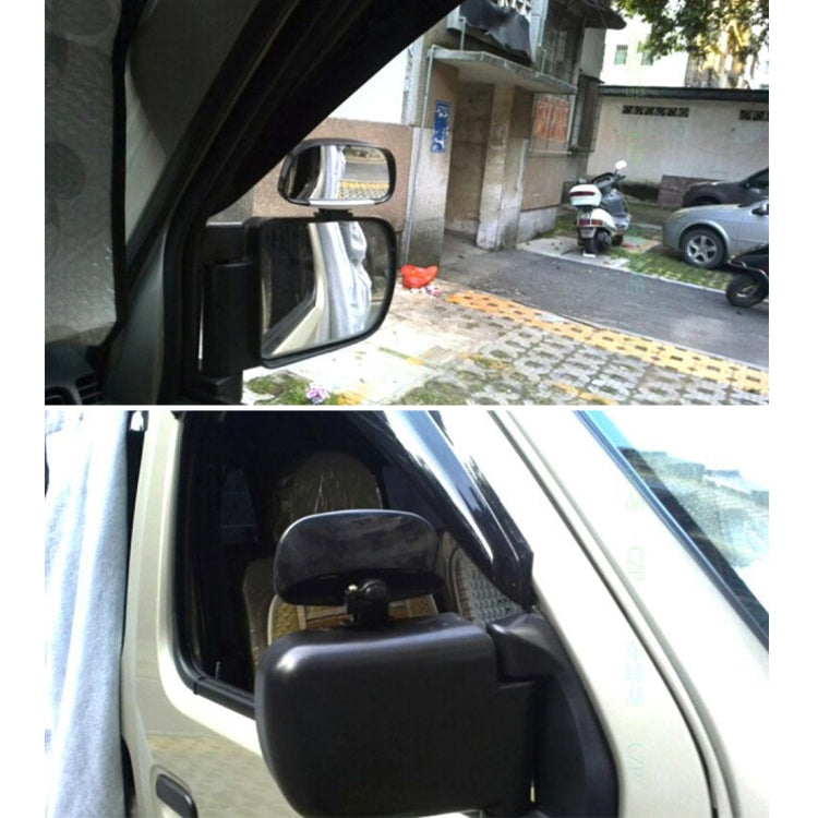 3R-081 Car Blind Spot Side View Wide Angle Convex Mirror Vision Collection Side View Mirror Blind Spot Mirror, 3R-081(Black), 3R-081(Silver)