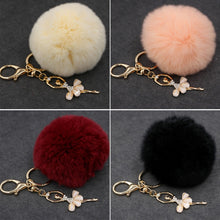 Load image into Gallery viewer, Ballet Golden Keychain Key Holder Key Chains Rings Holder Rex Rabbit Car Bag Pendant Fashion Bag Ornaments Pendant, Random Color Delivery, Rex Rabbit Shape