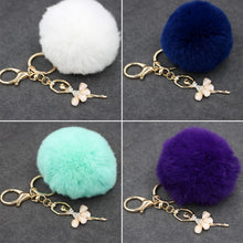 Load image into Gallery viewer, Ballet Golden Keychain Key Holder Key Chains Rings Holder Rex Rabbit Car Bag Pendant Fashion Bag Ornaments Pendant, Random Color Delivery, Rex Rabbit Shape