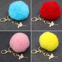 Load image into Gallery viewer, Ballet Golden Keychain Key Holder Key Chains Rings Holder Rex Rabbit Car Bag Pendant Fashion Bag Ornaments Pendant, Random Color Delivery, Rex Rabbit Shape