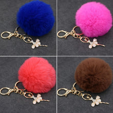 Load image into Gallery viewer, Ballet Golden Keychain Key Holder Key Chains Rings Holder Rex Rabbit Car Bag Pendant Fashion Bag Ornaments Pendant, Random Color Delivery, Rex Rabbit Shape