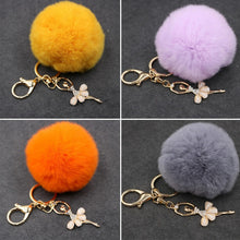 Load image into Gallery viewer, Ballet Golden Keychain Key Holder Key Chains Rings Holder Rex Rabbit Car Bag Pendant Fashion Bag Ornaments Pendant, Random Color Delivery, Rex Rabbit Shape