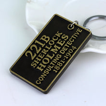Load image into Gallery viewer, Detective Sherlock 221B Key Chain Car Key Ring Multi-functional Tool Key Holder Key Chains Rings Holder Pendant  Auto Parts