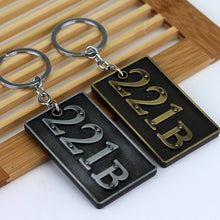 Load image into Gallery viewer, Detective Sherlock 221B Key Chain Car Key Ring Multi-functional Tool Key Holder Key Chains Rings Holder Pendant  Auto Parts