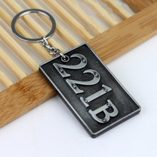 Load image into Gallery viewer, Detective Sherlock 221B Key Chain Car Key Ring Multi-functional Tool Key Holder Key Chains Rings Holder Pendant  Auto Parts