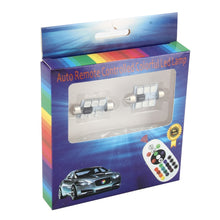 Load image into Gallery viewer, 2 PCS Colorful 36MM Bicuspid Remote Control Car Dome Lamp LED Reading Light with 6 LED Lights, Car Dome Lamp