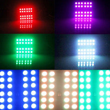 Load image into Gallery viewer, 2 PCS Colorful 36MM Bicuspid Remote Control Car Dome Lamp LED Reading Light with 6 LED Lights, Car Dome Lamp