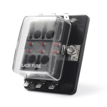 Load image into Gallery viewer, Universal 6 Way Fuse Box Block Fuse Holder Box Car Vehicle Circuit Automotive Blade Tool 6 Way Fuse Block, DC 10V-32V, 6 Way Fuse Box