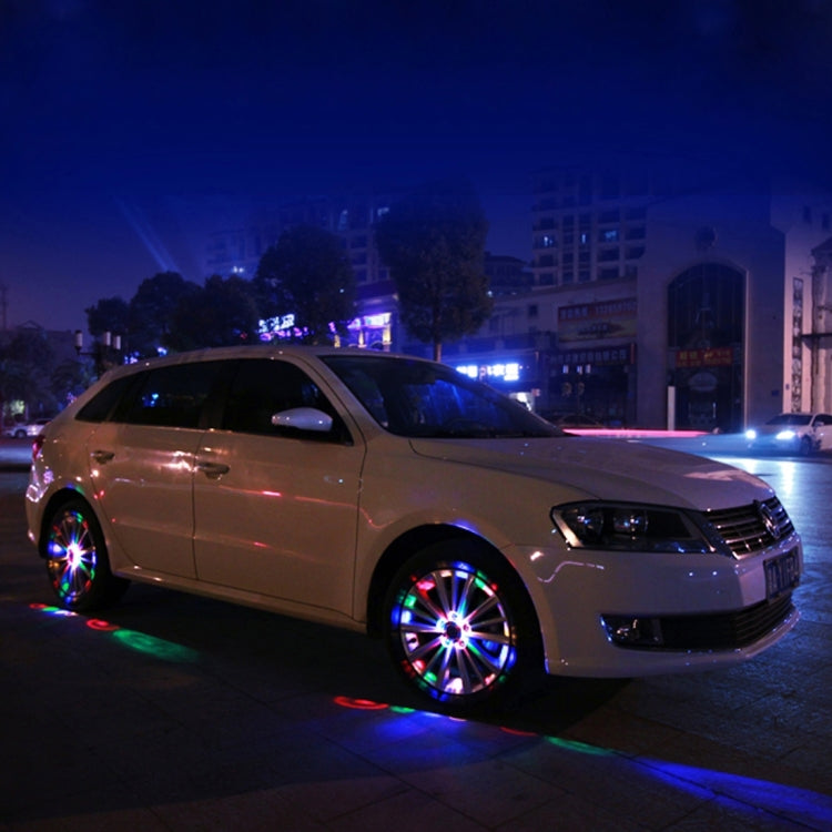 4 PCS Solar High Power Car LED Colorful Wheel Lights, 4 PCS Colorful Wheel Lights