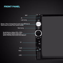 Load image into Gallery viewer, 7010B HD 2 Din 7 inch Car Bluetooth Radio Receiver MP5 Player, Support FM &amp; USB &amp; TF Card, 7010B