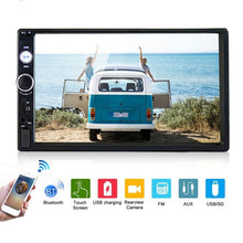 Load image into Gallery viewer, 7010B HD 2 Din 7 inch Car Bluetooth Radio Receiver MP5 Player, Support FM &amp; USB &amp; TF Card, 7010B