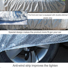 Load image into Gallery viewer, Aluminum Film PEVA Cotton Wool Anti-Dust Waterproof Sunproof Anti-frozen Anti-scratch Heat Dissipation SUV Car Cover with Warning Strips, Fits Cars up to 4.8m(187 inch) in Length, 187inch (L)/its Cars up to 4.8m(187 inch) in Length