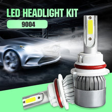 Load image into Gallery viewer, 2pcs 9004 18W 1800LM 6000K Waterproof IP68 Car Auto LED Headlight with 2 COB LED Lamps, DC 9-36V, 9004