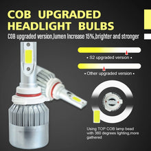 Load image into Gallery viewer, 2pcs 9005 18W 1800LM 6000K Waterproof IP68 Car Auto LED Headlight with 2 COB LED Lamps, DC 9-36V, 9005