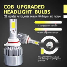 Load image into Gallery viewer, 2 PCS C9 9006 18W 1800LM 6000K Waterproof IP68 Car Auto LED Headlight with 2 COB LED Lamps, DC 9-36V, 9006