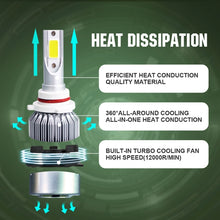 Load image into Gallery viewer, 2 PCS C9 9006 18W 1800LM 6000K Waterproof IP68 Car Auto LED Headlight with 2 COB LED Lamps, DC 9-36V, 9006