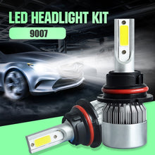 Load image into Gallery viewer, 2pcs 9007 18W 1800LM 6000K Waterproof IP68 Car Auto LED Headlight with 2 COB LED Lamps, DC 9-36V, 9007
