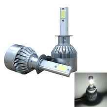 Load image into Gallery viewer, 2pcs H1 18W 1800LM 6000K Waterproof IP68 Car Auto LED Headlight with 2 COB LED Lamps, DC 9-36V, H1