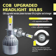 Load image into Gallery viewer, 2pcs H3 18W 1800LM 6000K Waterproof IP68 Car Auto LED Headlight with 2 COB LED Lamps, DC 9-36V, H3